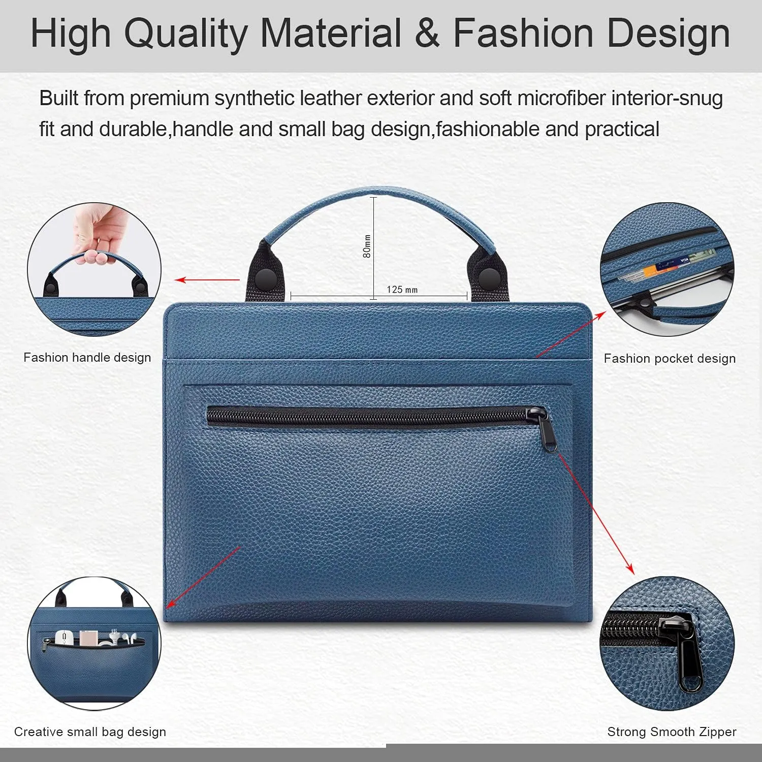 Protective Case and Portable Bag for 11.6" Lenovo ThinkPad & Yoga 11e (3rd-5th Gen) & Chromebook 11e (3rd-4th Gen), Blue