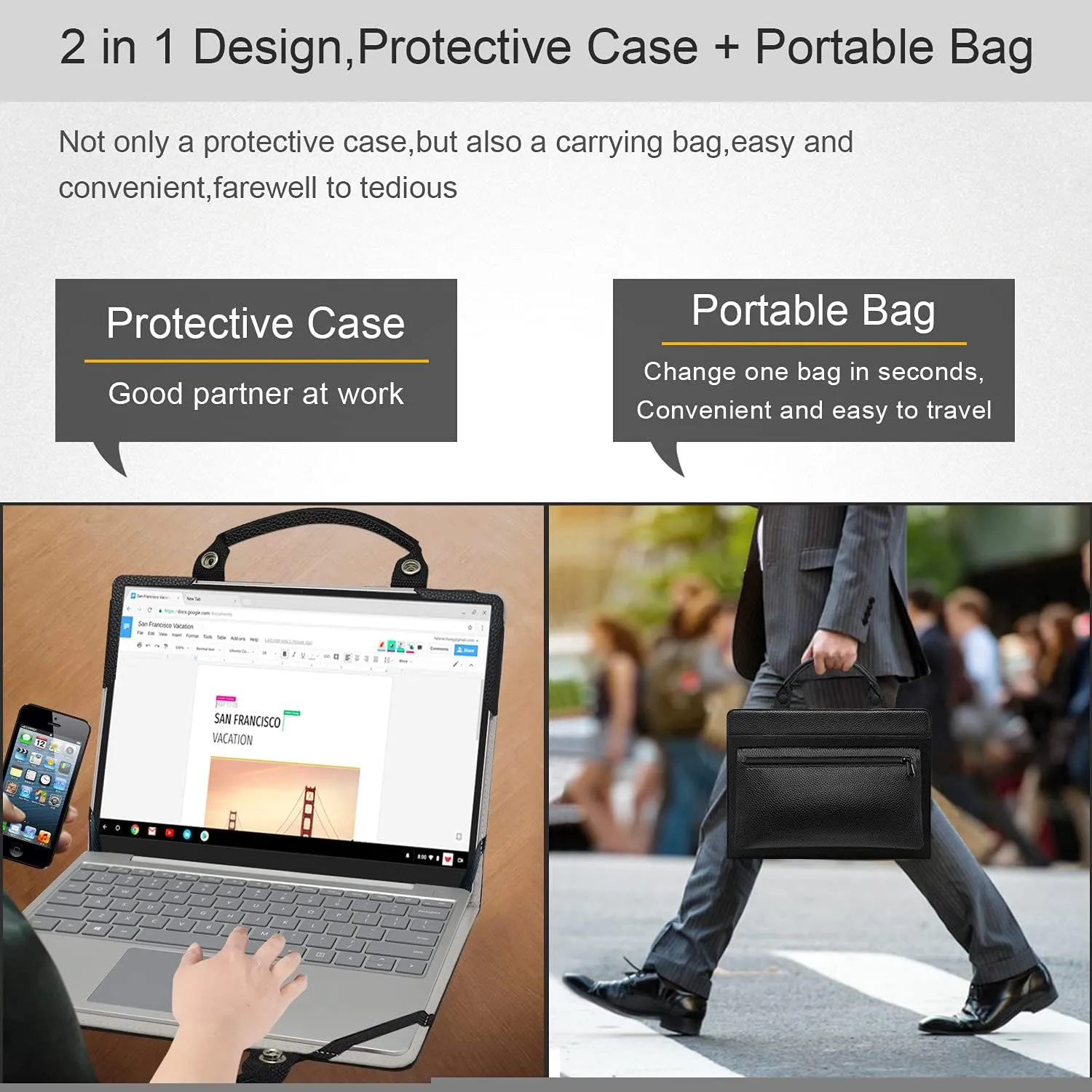 Protective Case   Portable Bag for 15.6" Samsung Galaxy Book Ion 15 NP950XCJ/Galaxy Book Flex 15 NP950QCG & HP Envy x360 15-ewXXXX 15-eeXXXX 15-edXXXX 15-esXXXX 15-euXXXX/Spectre x360 15-ebXXXX,Black