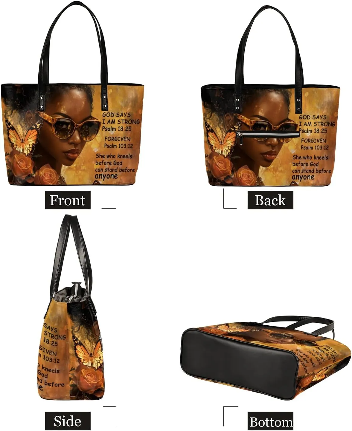 PU Leather Tote Bag for Women - Large Purses Handbags Top Handle Ladies Shoulder Bag with Zipper for Work Travel