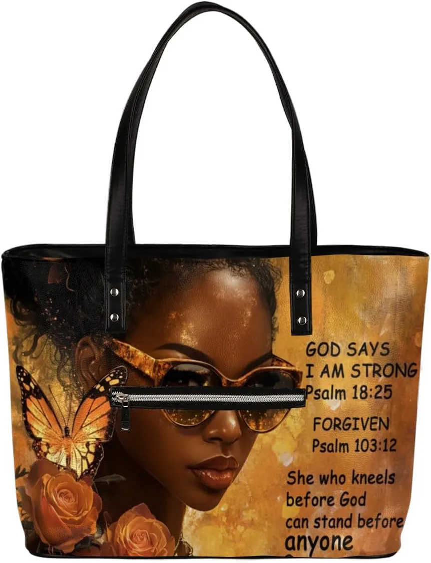 PU Leather Tote Bag for Women - Large Purses Handbags Top Handle Ladies Shoulder Bag with Zipper for Work Travel