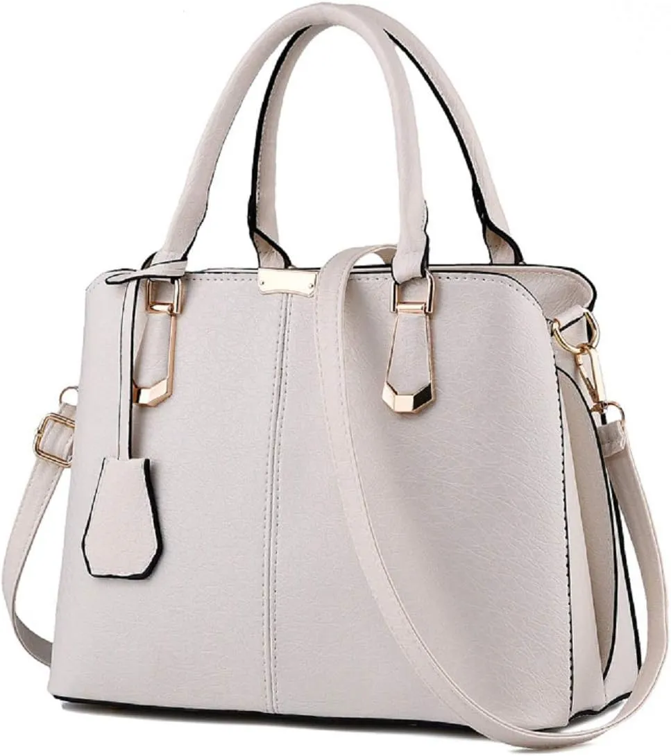 Purses and Handbags for Women Fashion Ladies PU Leather Top Handle Satchel Shoulder Tote Bags Light