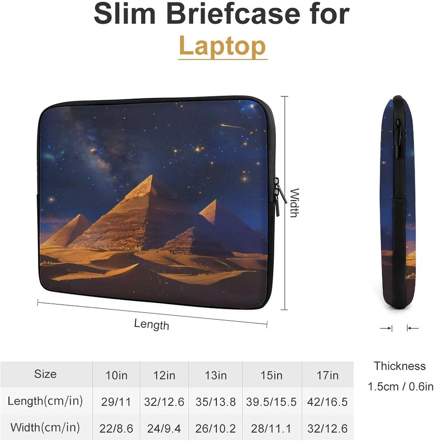 Pyramids Egypt Laptop Sleeve Bag Notebook Computer Pocket Case Tablet Briefcase Laptop Carrying Case 10inch