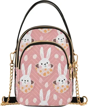 Rabbit in Hole Crossbody Handbags for Women Casual Leather Shoulder Phone Purse