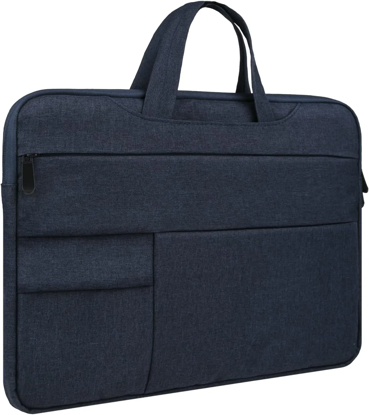RAINYEAR 14 Inch Laptop Sleeve Case Compatible with Notebook Computer Chromebook Briefcase with Hidden Handle Multiple Pocket Waterproof Carrying Bag, Navy Blue