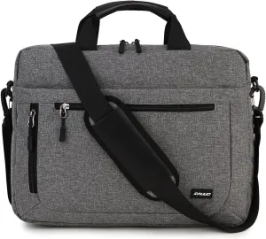 RAVUO Laptop Bag for Men, Water Resistant 15.6inch Laptop Messenger Shoulder Bag Business Satchel Briefcase with Adjustable Shoulder Strap Grey