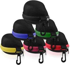 RayLove 3 Pack Sunglasses Case Portable Travel Zipper Eyeglasses Case Hook