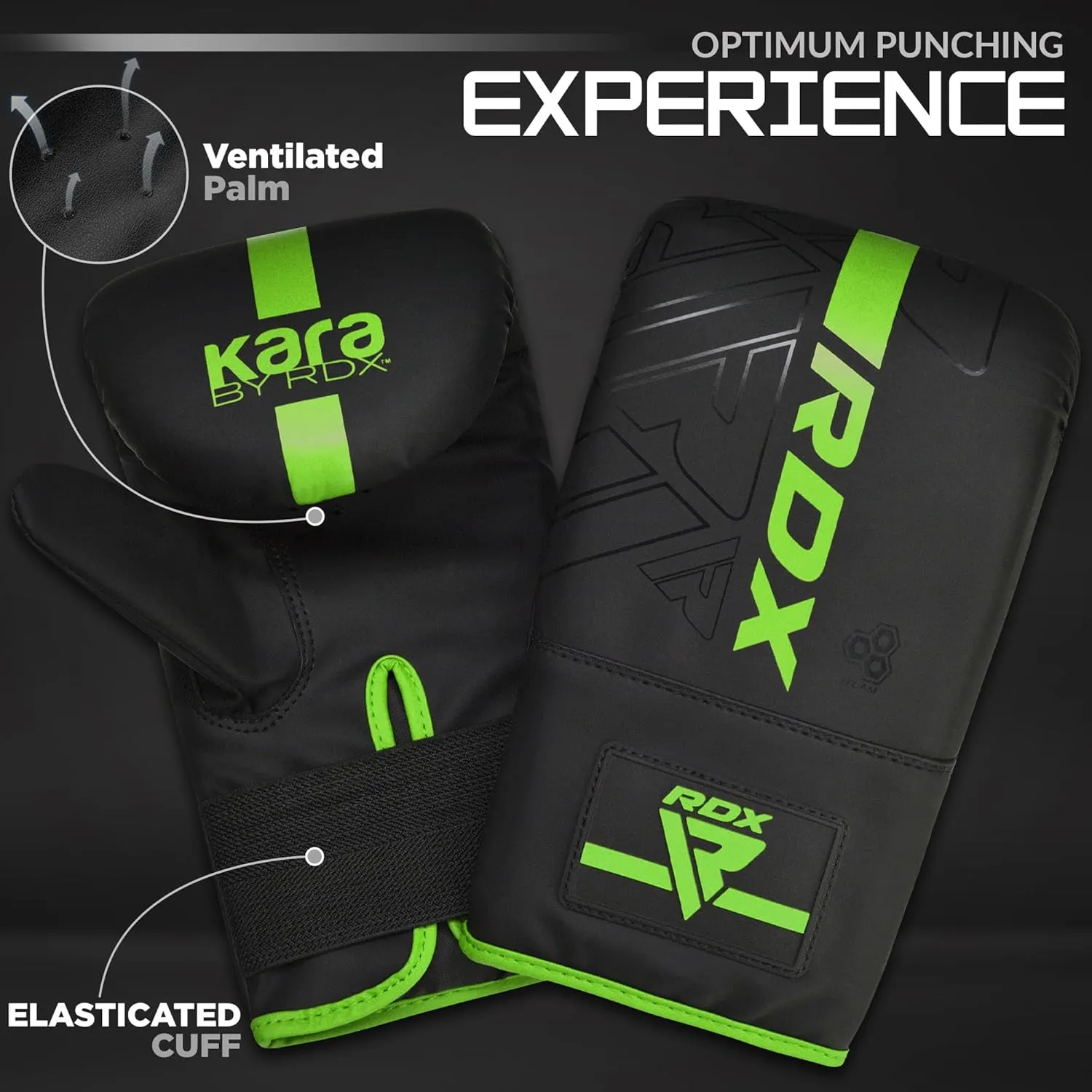 RDX Bag Gloves Boxing Punching Mitts, Maya Hide Leather, Padding, Ventilated Palm, MMA Heavy Punch Training, Muay Thai Kickboxing Focus Pads Double End Speed Ball Workout, Adult Men Women