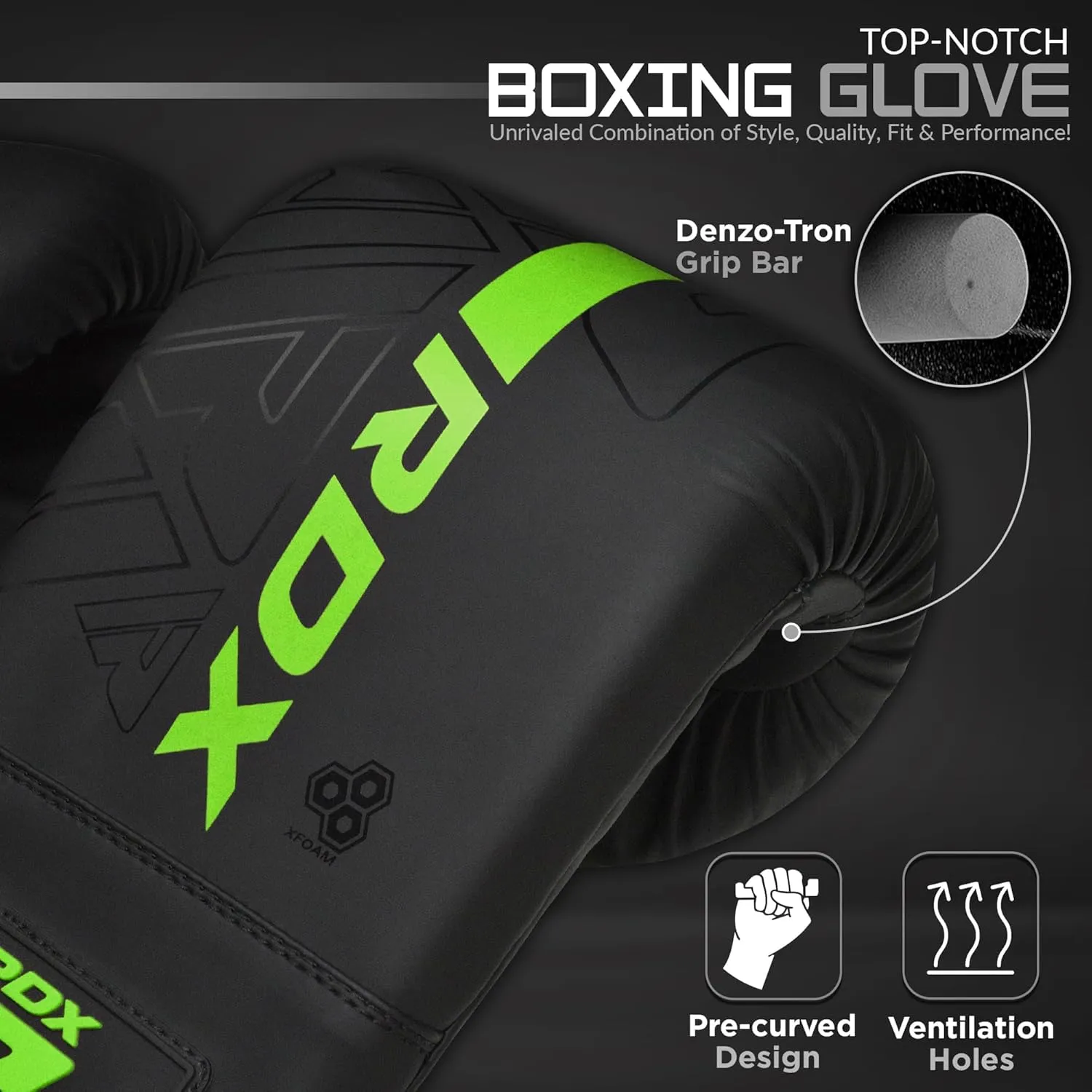 RDX Bag Gloves Boxing Punching Mitts, Maya Hide Leather, Padding, Ventilated Palm, MMA Heavy Punch Training, Muay Thai Kickboxing Focus Pads Double End Speed Ball Workout, Adult Men Women