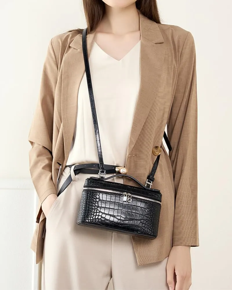Rejolly Crossbody Bag for Women Small Top-Handle Pouch Purse Designer Shoulder Handbag Quiet Luxury Leather Trendy Purse