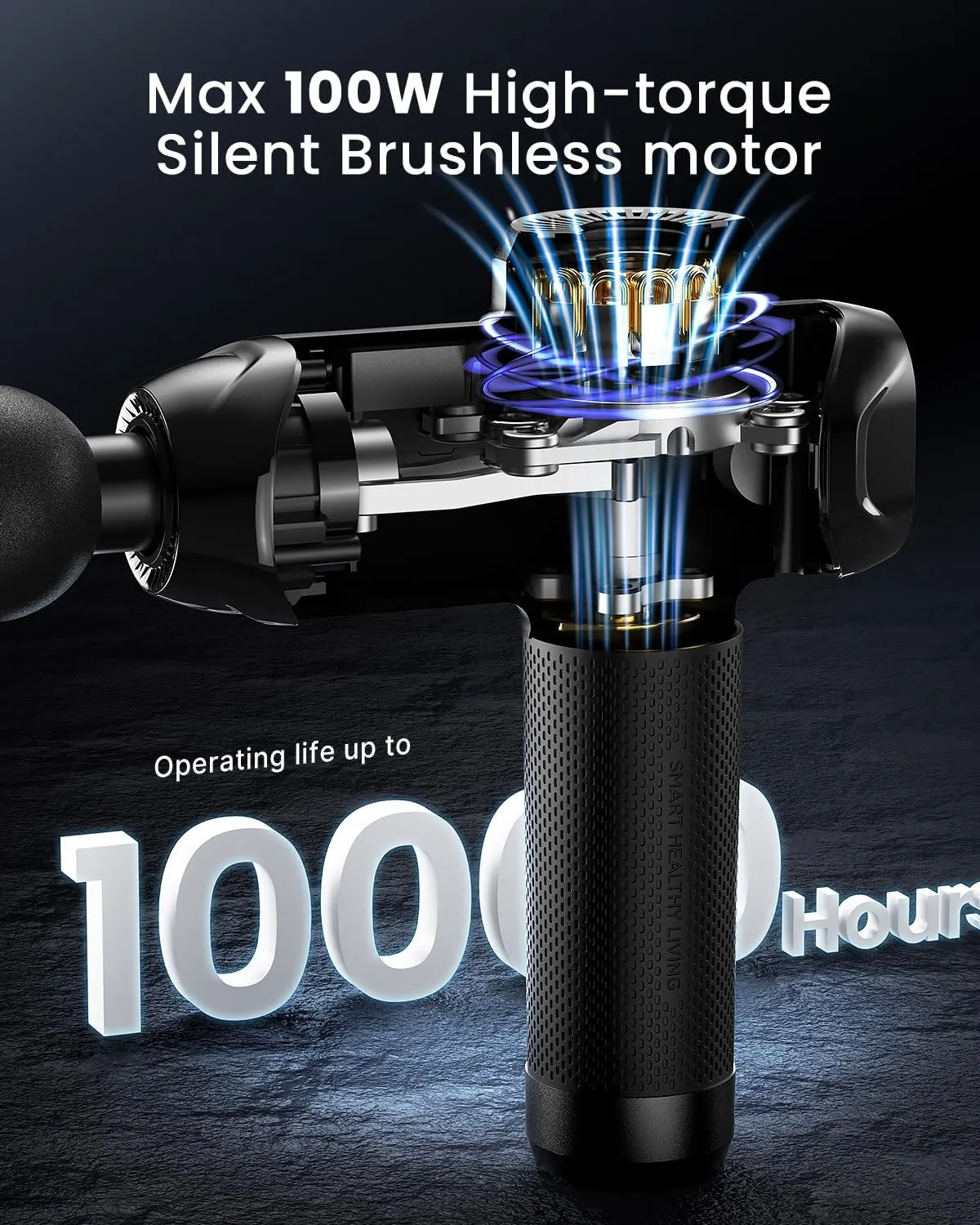 RENPHO Massage Gun Deep Tissue with 12mm Amplitude, FSA HSA Eligible Percussion Muscle Massage Gun, Portable Electric Handheld Massager Gun, LED Touch Display Carry Case Power Fathers Day Dad Gifts