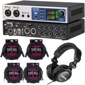 RME Fireface UCX II 40-channel USB Interface, (2) ErnieBall XLR, (2) ErnieBall 1/4, Tascam TH02 Bundle