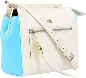 ROBERTO CAVALLI Class GWLPD4 T37 Brigitte 00 Ivory/Blue Small Shoulder Bag for womens