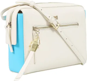 ROBERTO CAVALLI Class GWLPD5 T37 Brigitte 0 Ivory/Blue Medium Shoulder Bag for womens