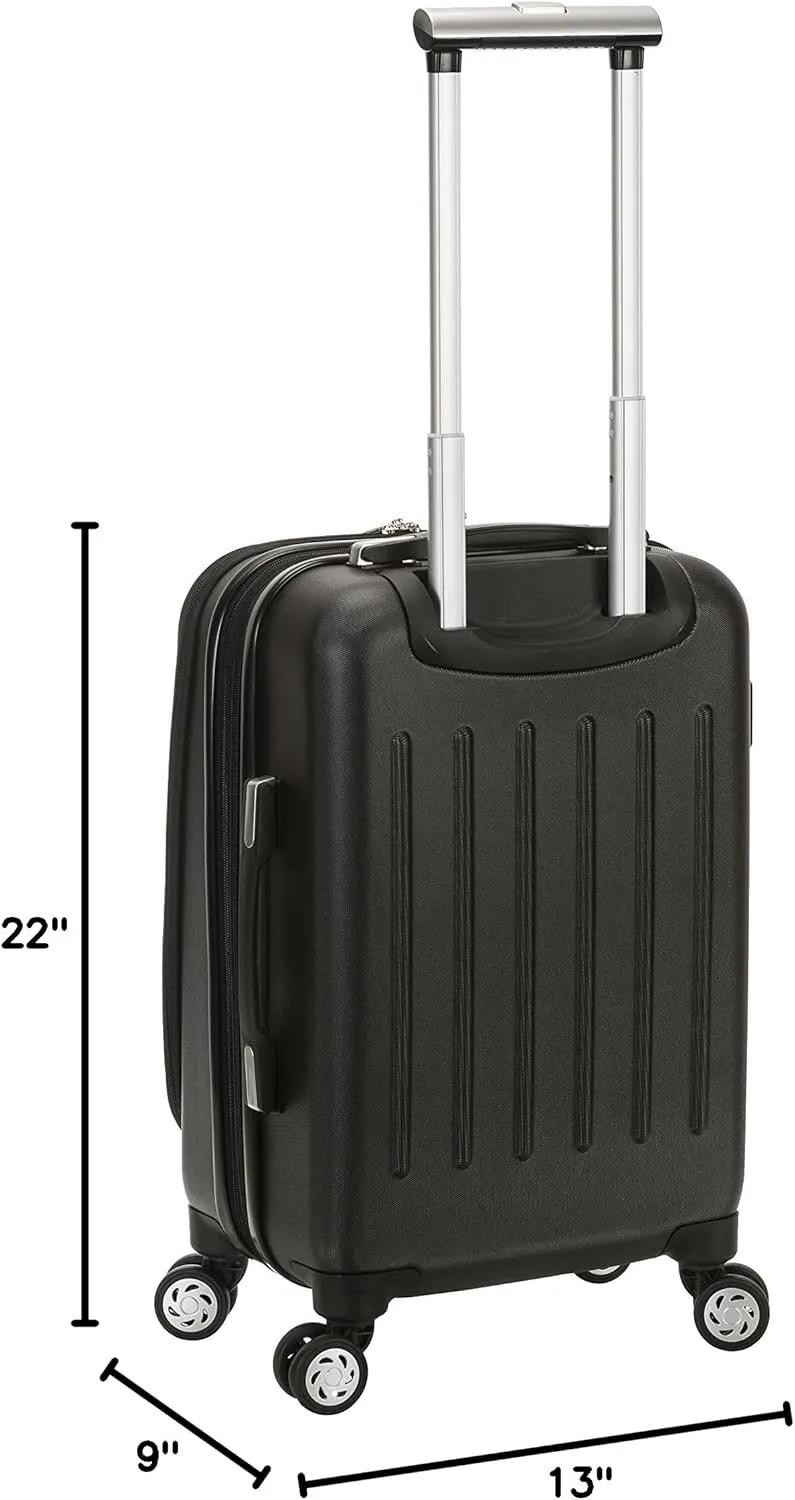 Rockland Titan Hardside Spinner Luggage, Black, Carry-On 19-Inch