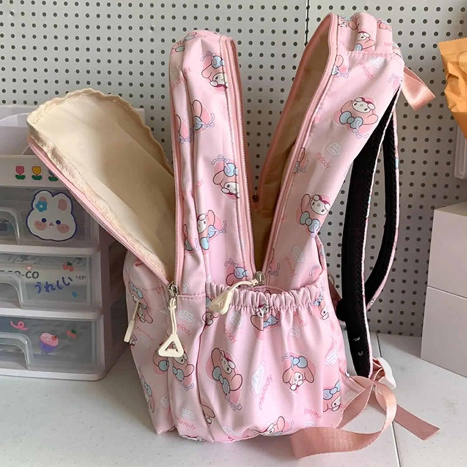 Roffatide Anime Backpack for Girls All Over Print Casual School Backpack Laptop Backpack Travel Hiking Rucksack Pink