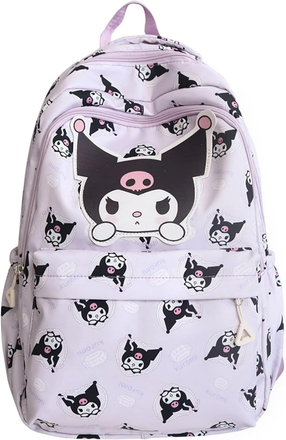 Roffatide Anime School Backpack All Over Print Casual Schoolbag Girls Laptop Backpack Travel Hiking Rucksack Purple