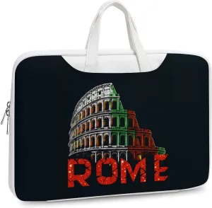 Rome Colosse-um Italy Souvenir Laptop Sleeve Bag Protective Case Handbag With Shoulder Strap for Computer 10-17 Inch