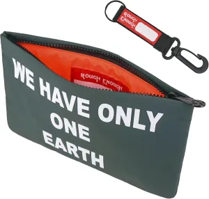 Rough Enough Large Pencil Case Pouch Bag for Boys Girls Students School Office Art Supplies Travel with Zipper Recycled Nylon Foam Padding