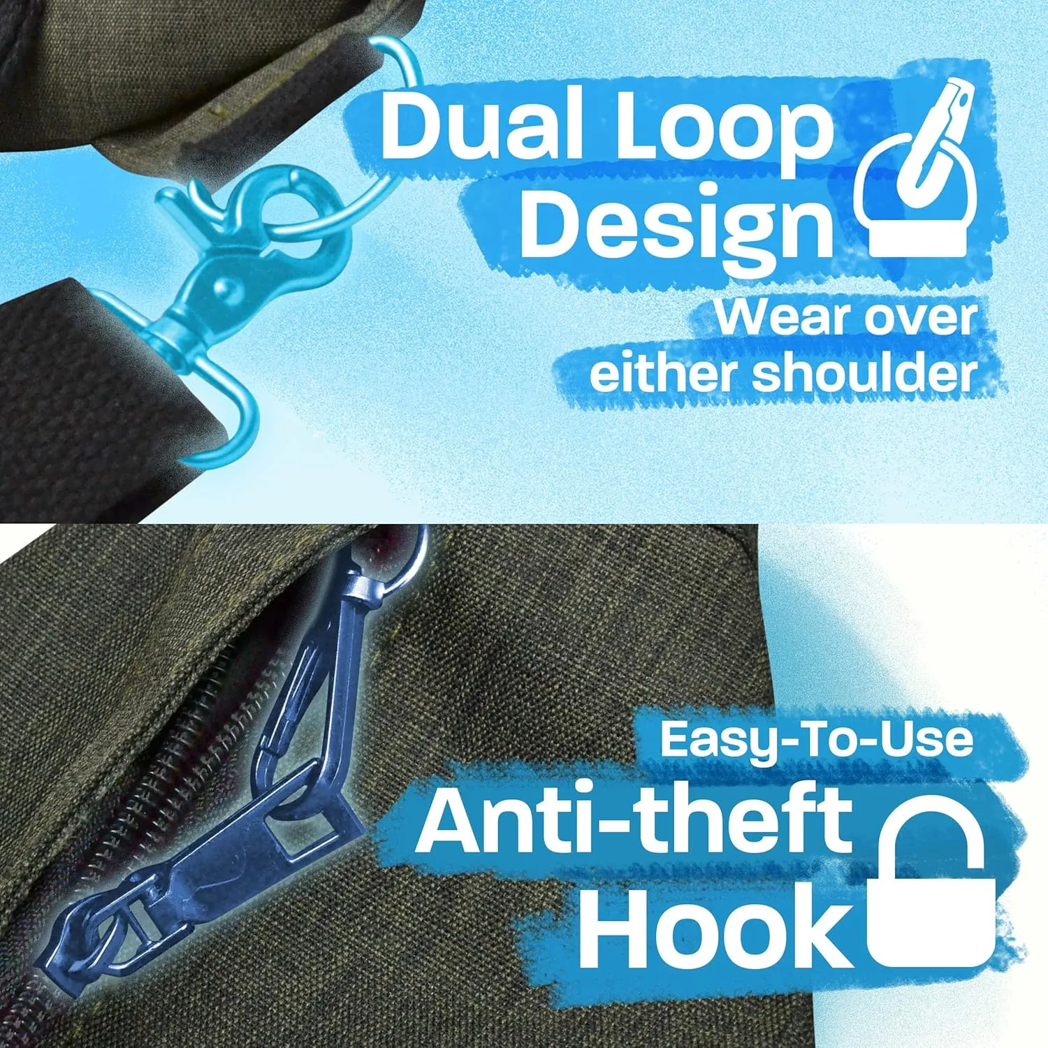 Rucksack Pickleball Bag, Anti-Theft Crossbody Sling, USB Charging Connector Port, Backpack, Moon Magic