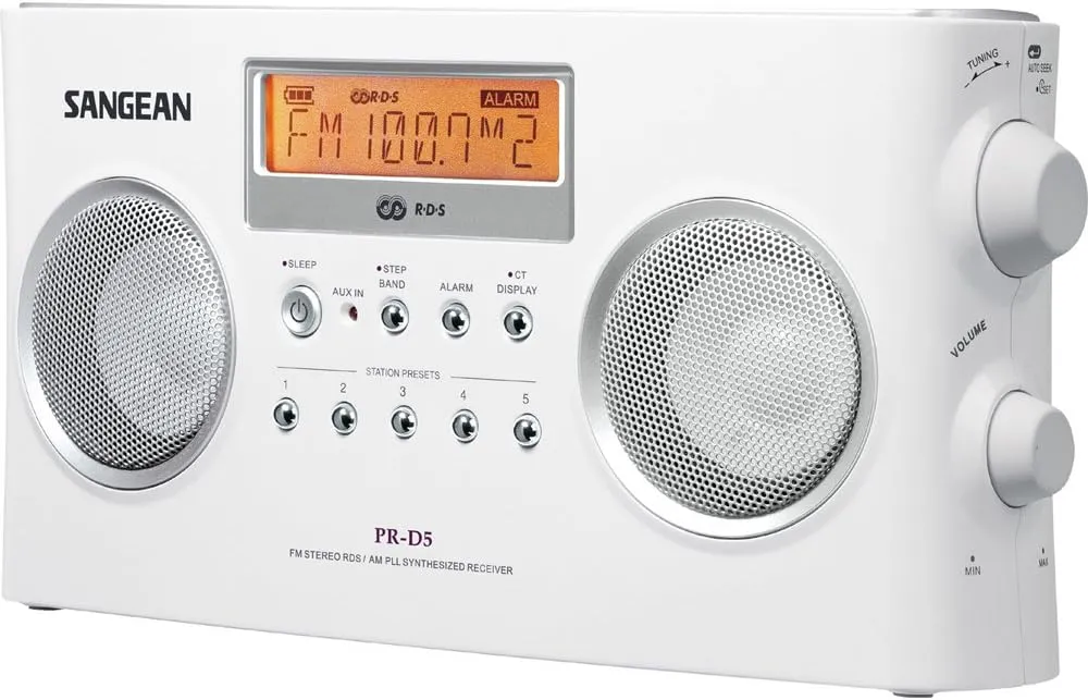 Sangean PR-D5 AM/FM-RBDS Portable Radio with Digital Tuning