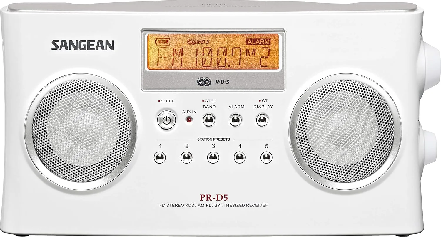 Sangean PR-D5 AM/FM-RBDS Portable Radio with Digital Tuning