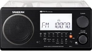 Sangean WR-2CL FM-Stereo RBDS/AM Digital Tuning Portable Receiver, Clear, Transparent Polyurethane Cabinet, 10 Memory Preset Stations (5 FM/5 AM), Easy to Read LCD Display, PLL Synthesized Tuning