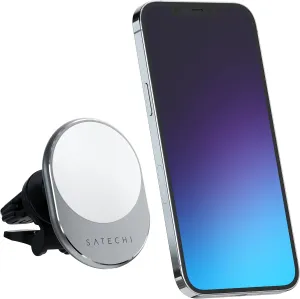 Satechi Magnetic Wireless Car Charger (Qi Wireless Charging) 7.5W Air Vent Mount - Compatible with iPhone 16 Pro Max/16 Pro/16/16 Plus, iPhone 15 Pro Max/15 Pro/15/15 Plus and More