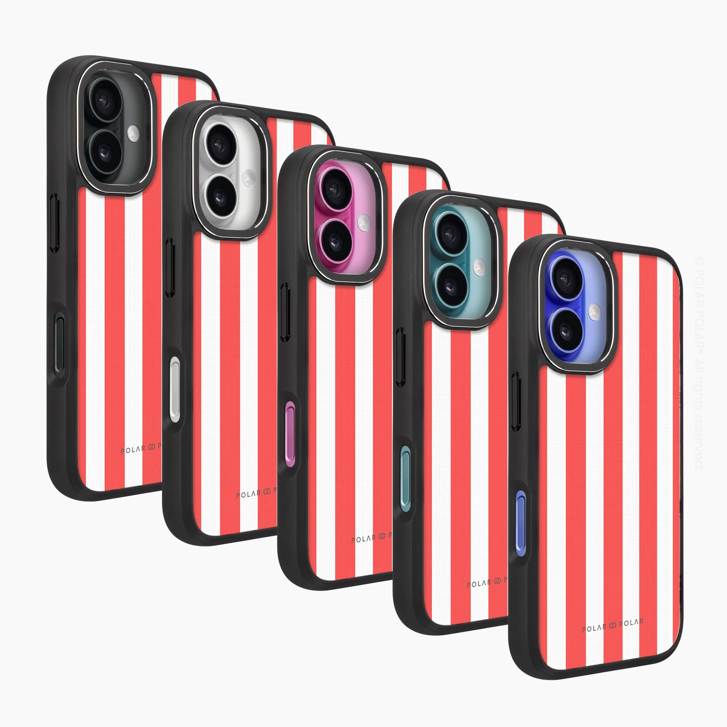 Scarlet Stripe - iPhone 16 Plus Frosted Black Bumper MagSafe Case