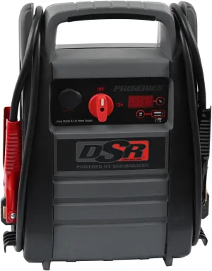Schumacher Electric DSR ProSeries Car Battery Jump Starter - 2200 Peak Amp 12V Car Starter, Jump Box & Portable Power Station - Digital Display, Heavy-Duty Clamps - DSR165
