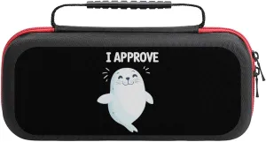 Seal of Approval Portable Protective Shell Compatible with Switch Case Hard Travel Tote Bag with 20 Game Cartridges
