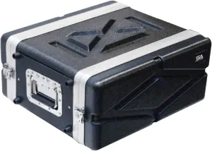 Seismic Audio - SALWR4M - Lightweight 4 Space Mid-Size ABS Rack Case - 4U PA DJ Medium Depth Amp Effects Rack Case
