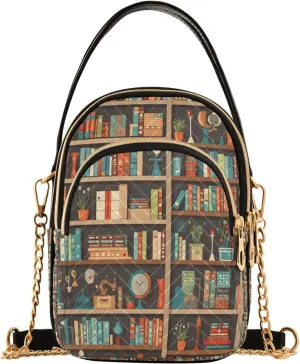 senya Bookshelf Crossbody Handbags for Women Casual Leather Shoulder Phone Purse