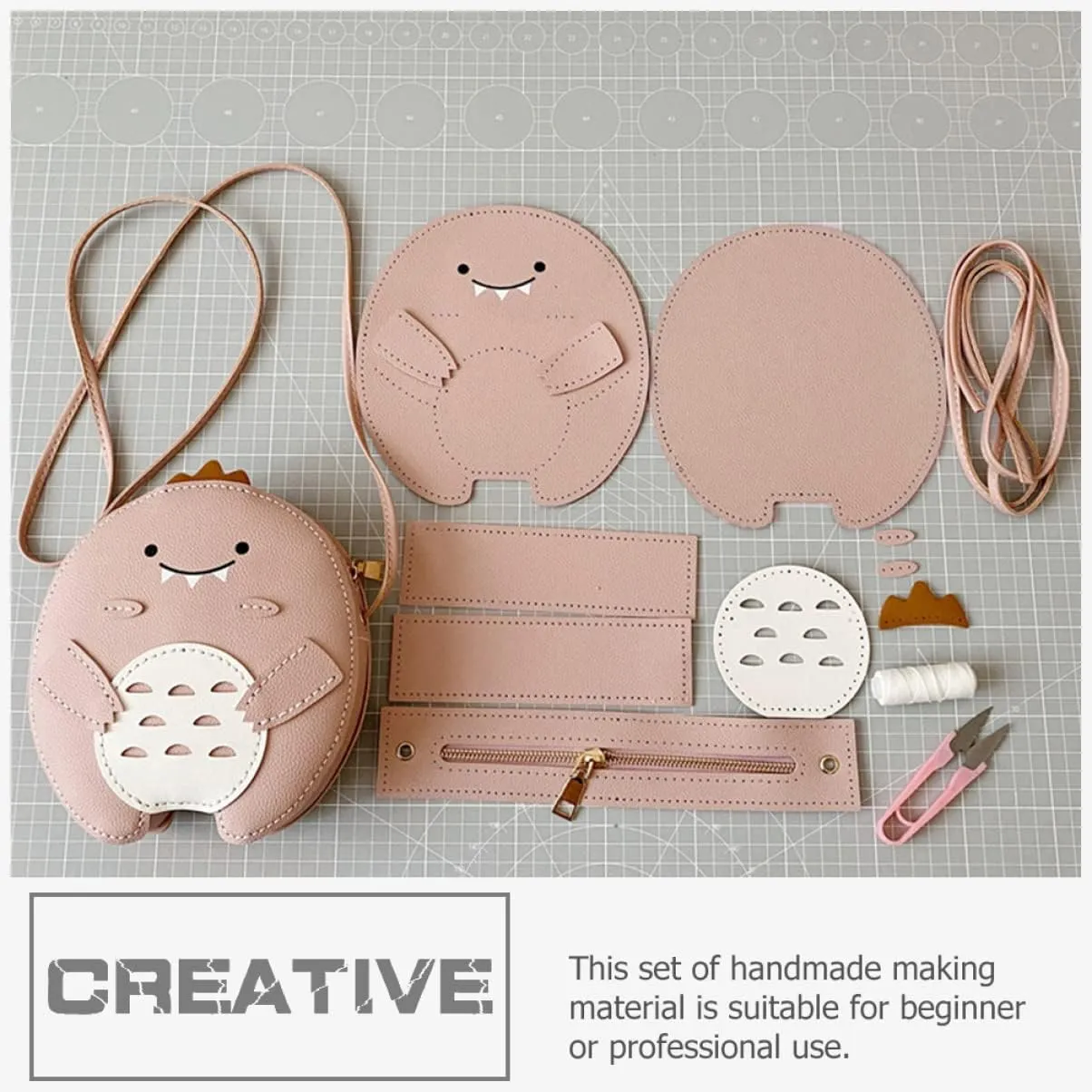 SEWACC 1set DIY Bag Making Kit Pu Materials for Handmade Shoulder Bags for Beginners and Professionals for Craft Activities and Family Interaction