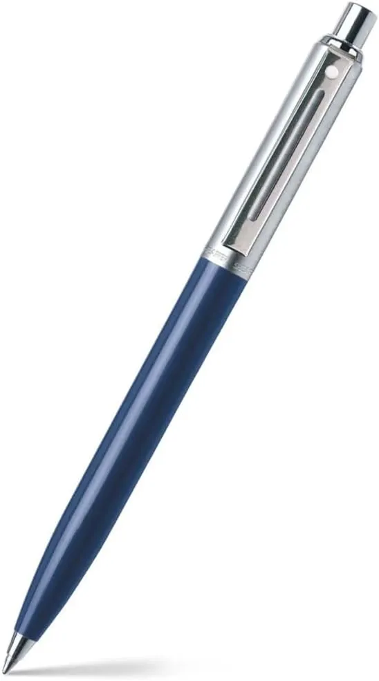 Sheaffer Ballpoint Pen 321 Sentinel Blue with Chrome Trim | Premium Ballpen Blue