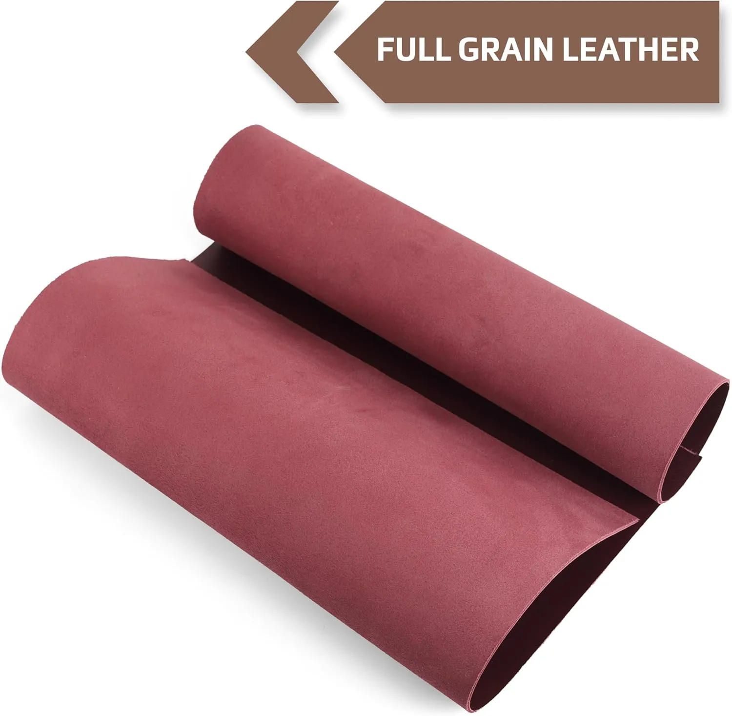 Shkira 12''X24'' Tooling Leather Square - 2.0MM Burgundy Sheets for Crafts - Leather Sheets for Crafts Tooling Sewing Hobby - Thick Cowhide Pieces - Fabric for Crafting