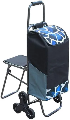 Shopping Trolley on Wheels Multi Function Shopping Cart Large Capacity Super Lightweight Handy Wheeled Groceries Trolley Bag Case with Main Compartment and Wheels Storage Hand Trucks,Black ,Shop (Bla