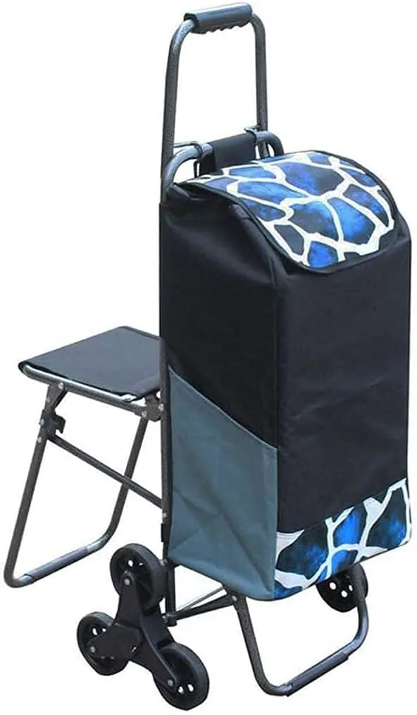 Shopping Trolley on Wheels Multi Function Shopping Cart Large Capacity Super Lightweight Handy Wheeled Groceries Trolley Bag Case with Main Compartment and Wheels Storage Hand Trucks,Black ,Shop (Bla