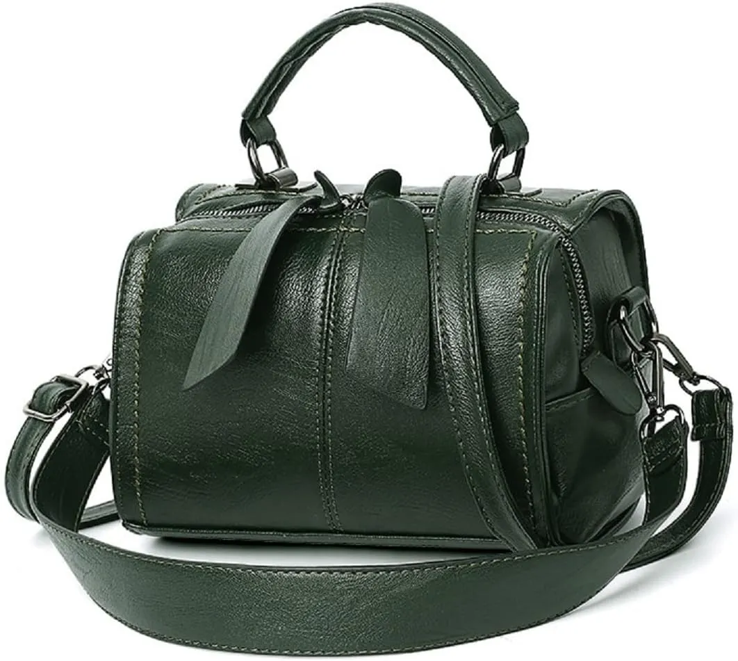 Shoulder Bag and Purse for Women PU Leather Handbag Multi-pocket Top-Handle Satchel Ladies Bowknot Tote