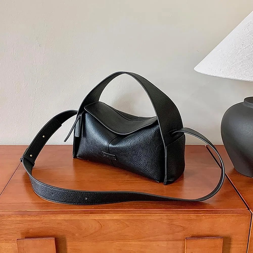 Shoulder Bags for Women PU Leather Horizontal Niche Crossbody Bag Large Capacity Women Leisure Bag Solid Color Commu