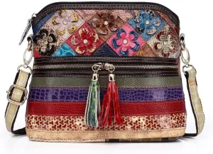 Shoulder Bags Leather Pouch Women Coss body Bag Messenger Bags Multicolor, One Color, One Size