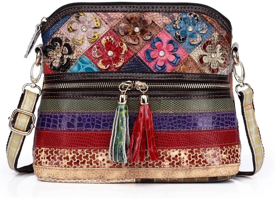 Shoulder Bags Leather Pouch Women Coss body Bag Messenger Bags Multicolor, One Color, One Size