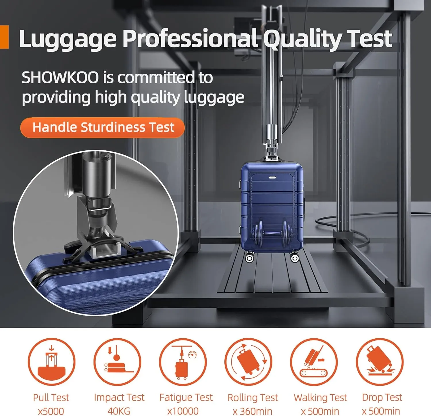 SHOWKOO Luggage Sets Expandable PC ABS Durable Suitcase Double Wheels TSA Lock Blue