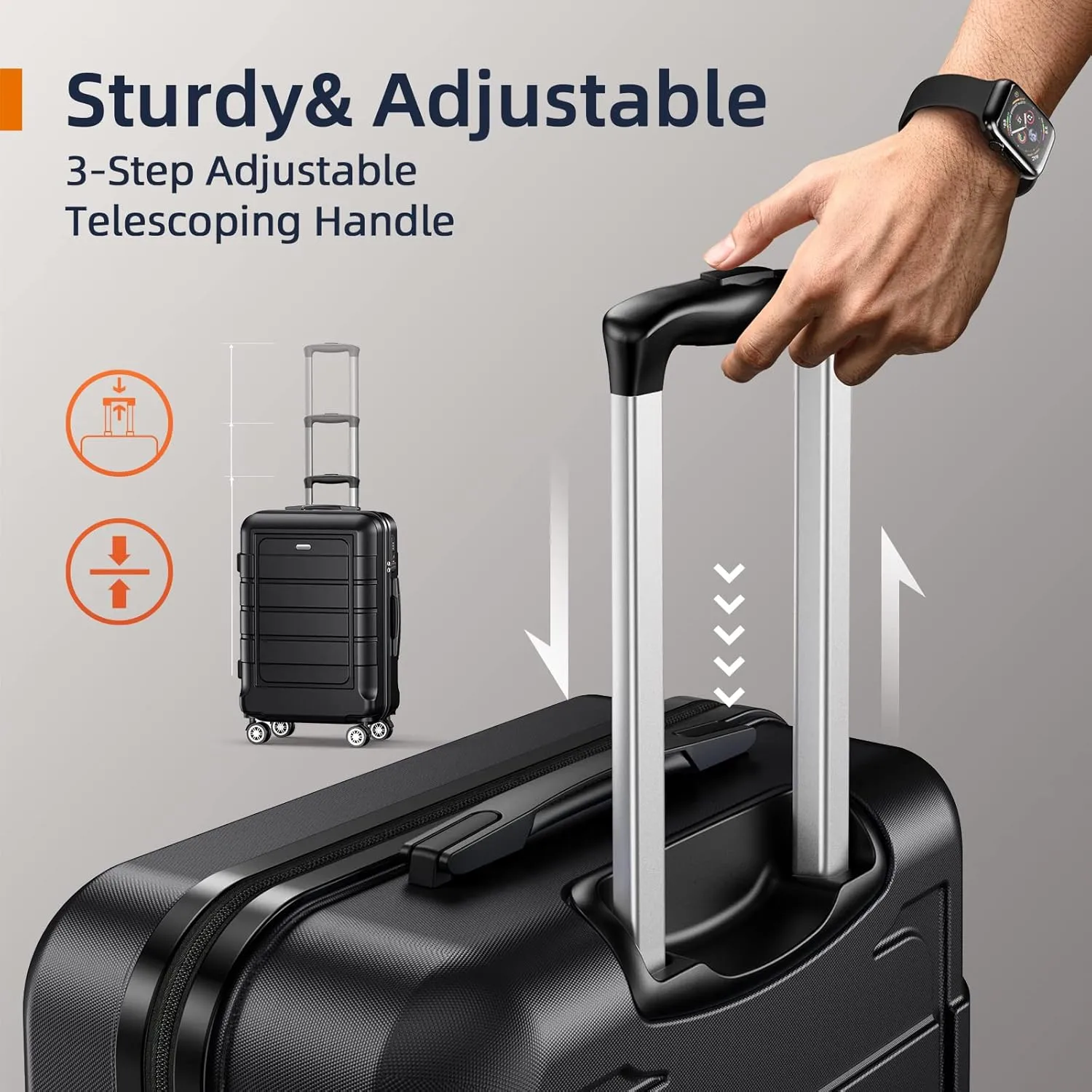 SHOWKOO Travel, Black, 20in24in28in