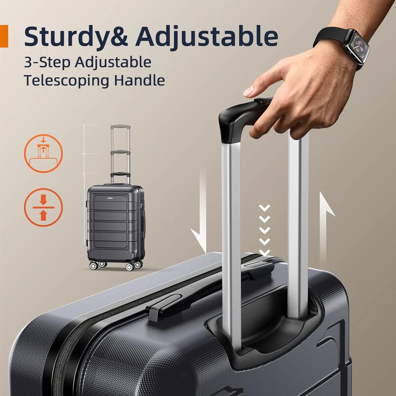 SHOWKOO Unisex-Adult (Luggage only) Travels, Gray, One_Size
