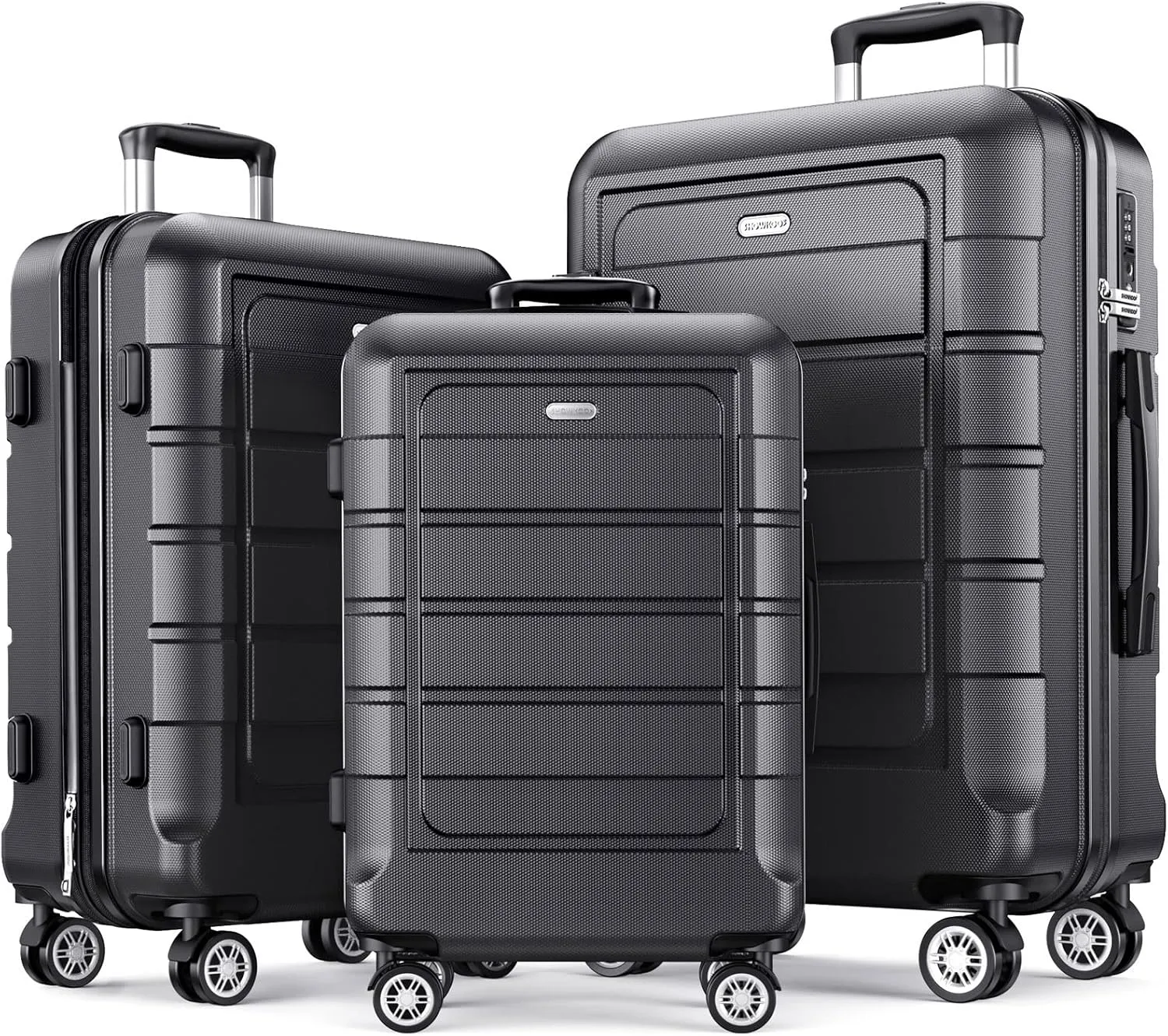 SHOWKOO Unisex-Adult (Luggage only) Travels, Gray, One_Size