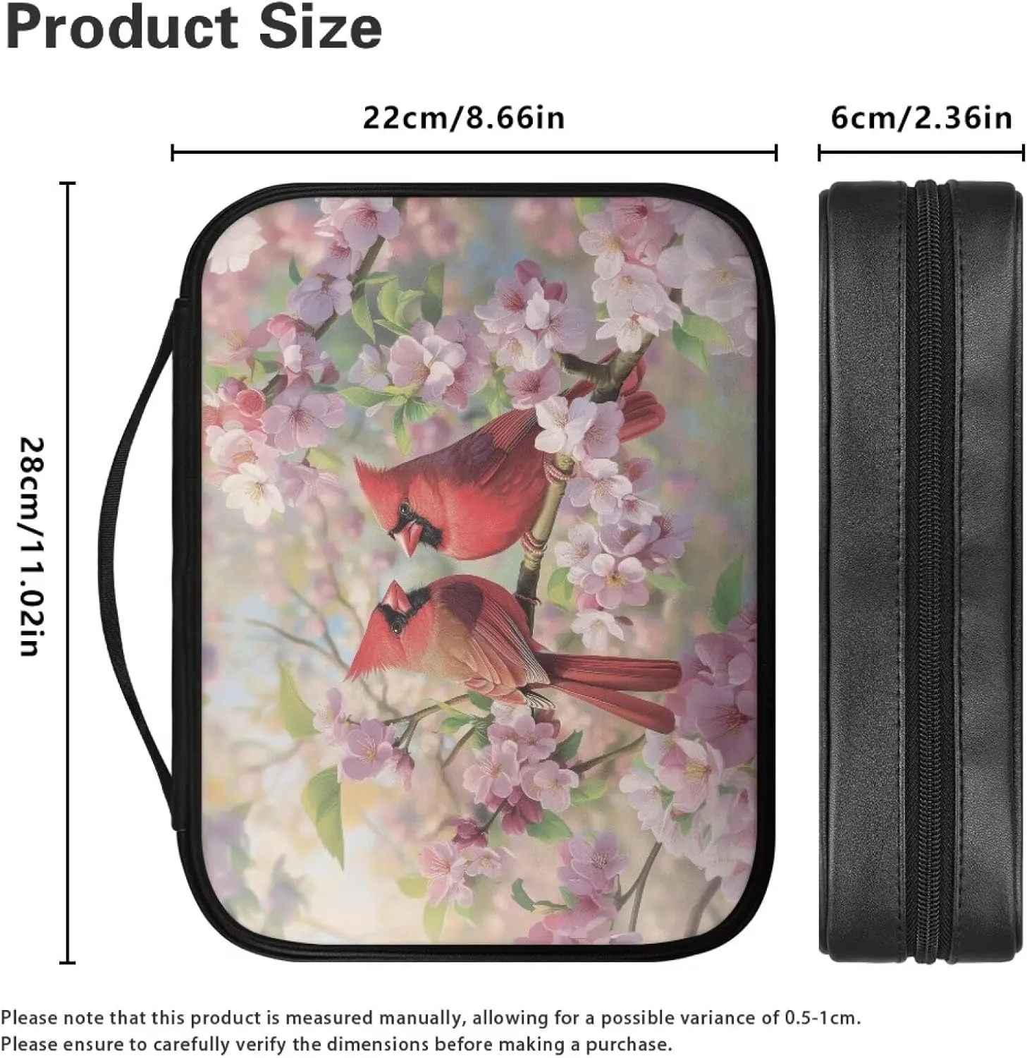 Simple Bible Pack Bible Cover for Men Women Zipper Bible Carrying Cases Bible Study Supplies with Handle Handbag