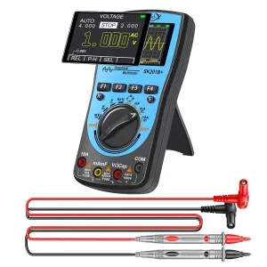 SK201B  Portable Oscilloscope Multimeter,1MHz Bandwidth,2.5Msps Sampling,4000 Count DMM,Measures Voltage,Current,Capacitance,Resistance,Diode Test