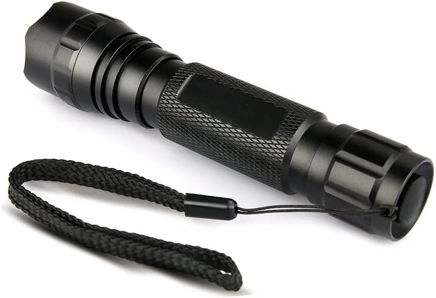 Skysted® Wf-501B Single Mode 10W L2 Cool White LED 1200 Lumen Mini Portabl Handheld Flashlight with Strap,Camping, Outdoor, Emergency, Everyday Flashlights