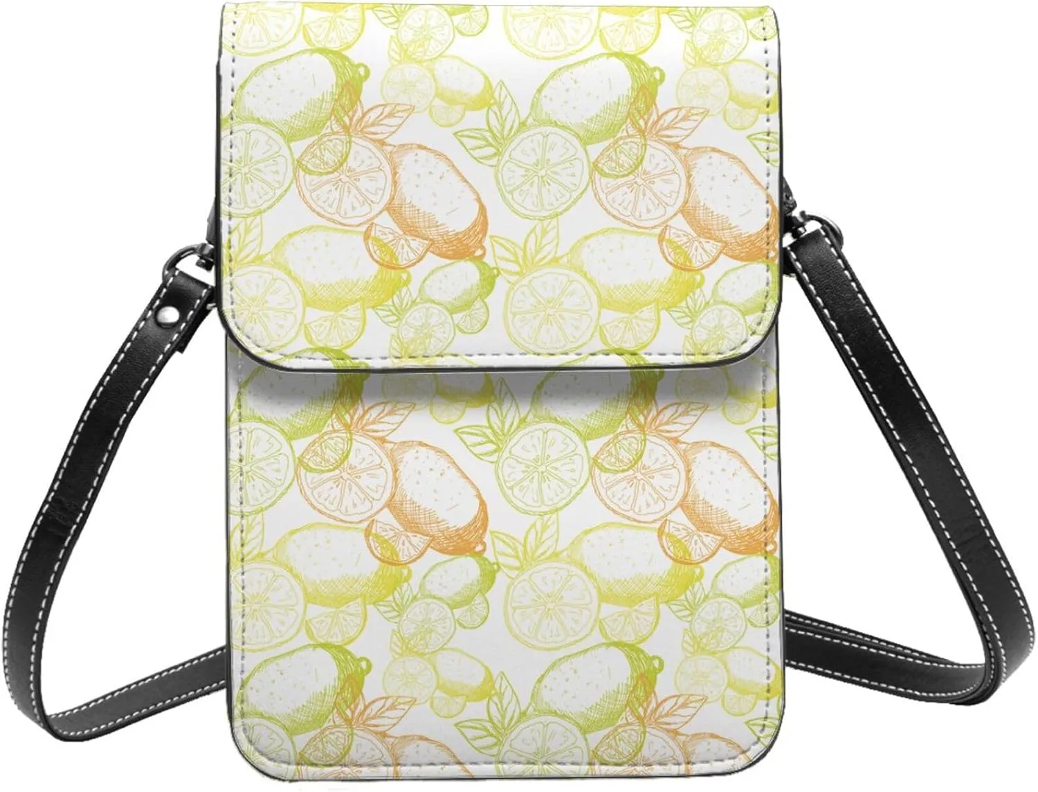 Small Crossbody Bags for Women, Leather Lemon Potatoes Cell Phone Cross Body Bag Wallet Purses