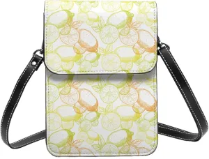 Small Crossbody Bags for Women, Leather Lemon Potatoes Cell Phone Cross Body Bag Wallet Purses